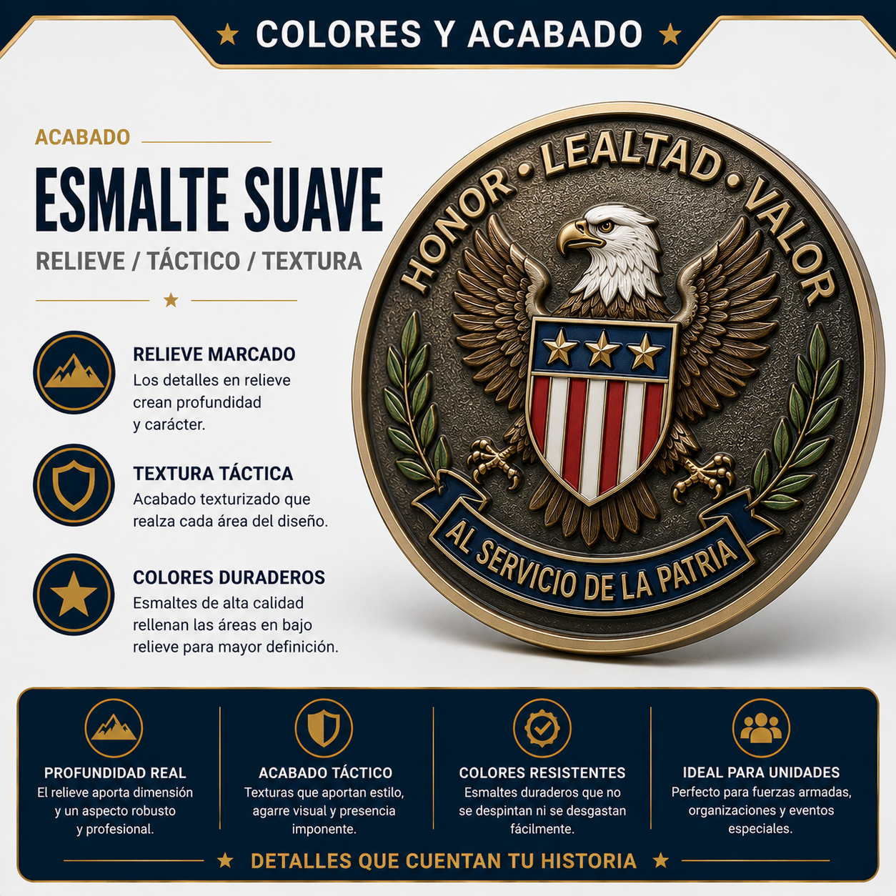 Acabado soft enamel o esmalte suave