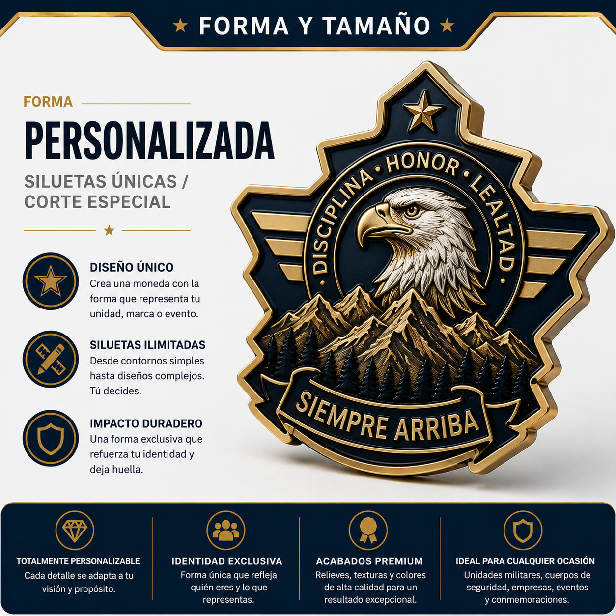 Forma personalizada con corte especial