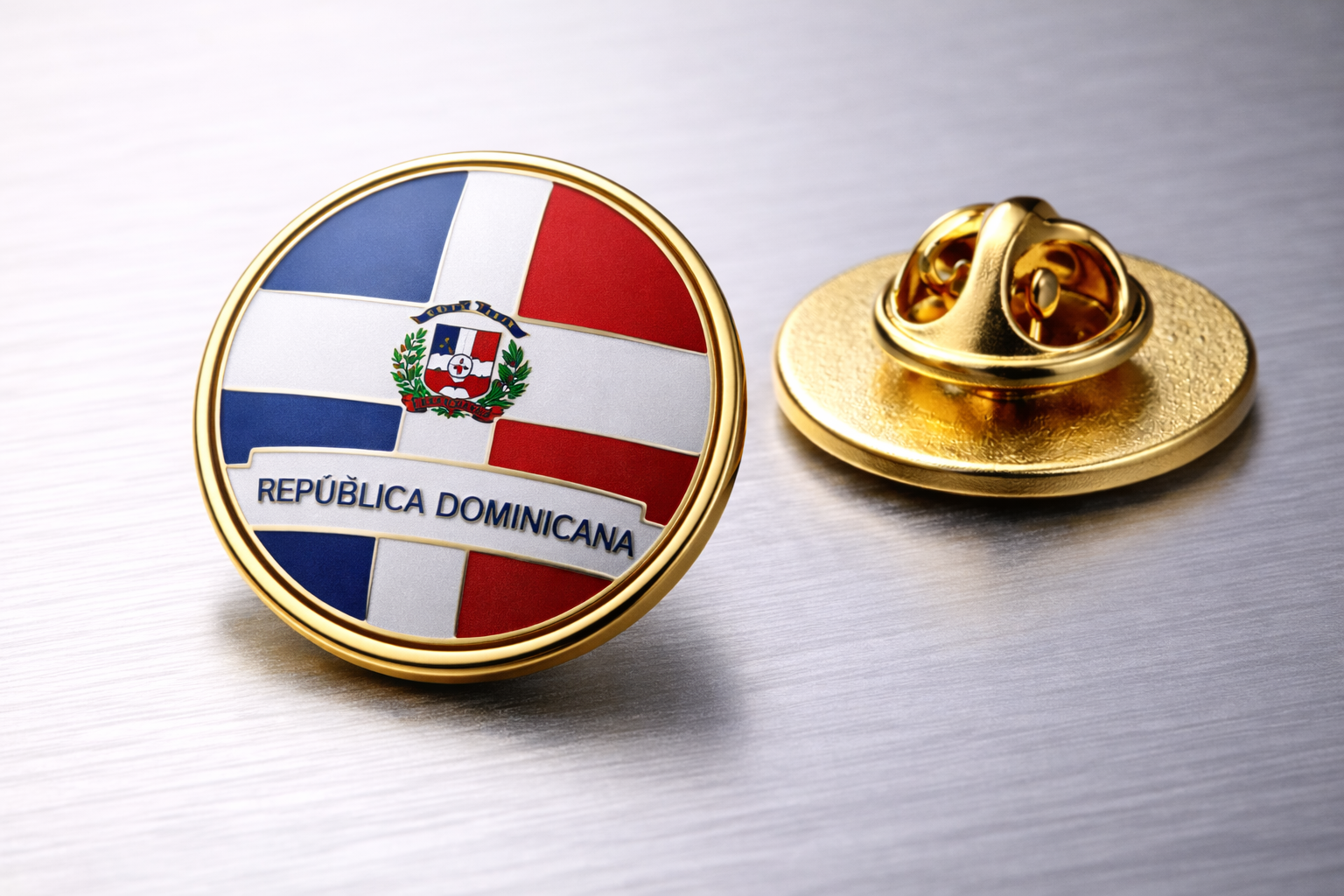 Pin con bandera de República Dominicana