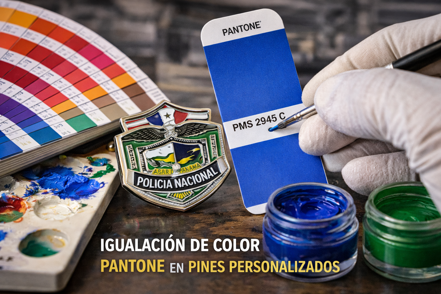 Igualación de color Pantone en pines personalizados con igualación PMS