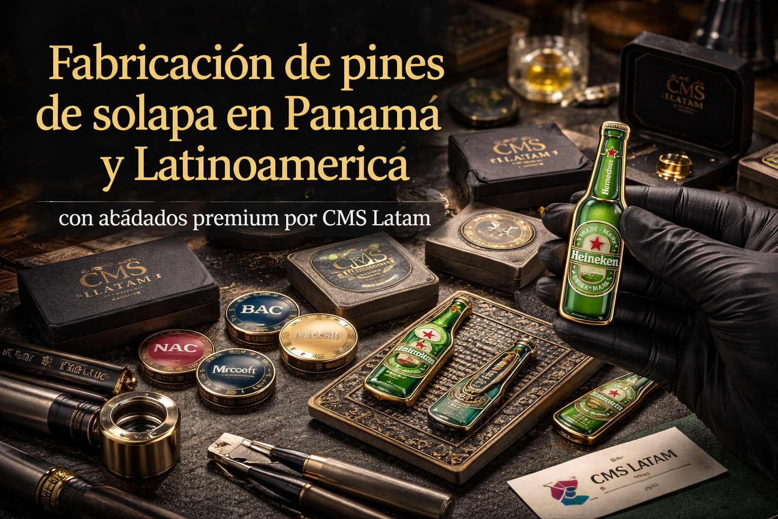 Fabricación de Pines de Solapa en Panamá y Latinoamérica | CMS Latam