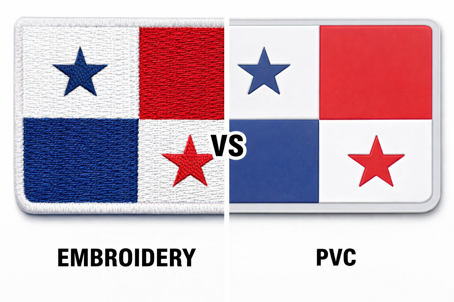 Parches Personalizados Bordado vs PVC: 7 Diferencias Clave que Debe Conocer