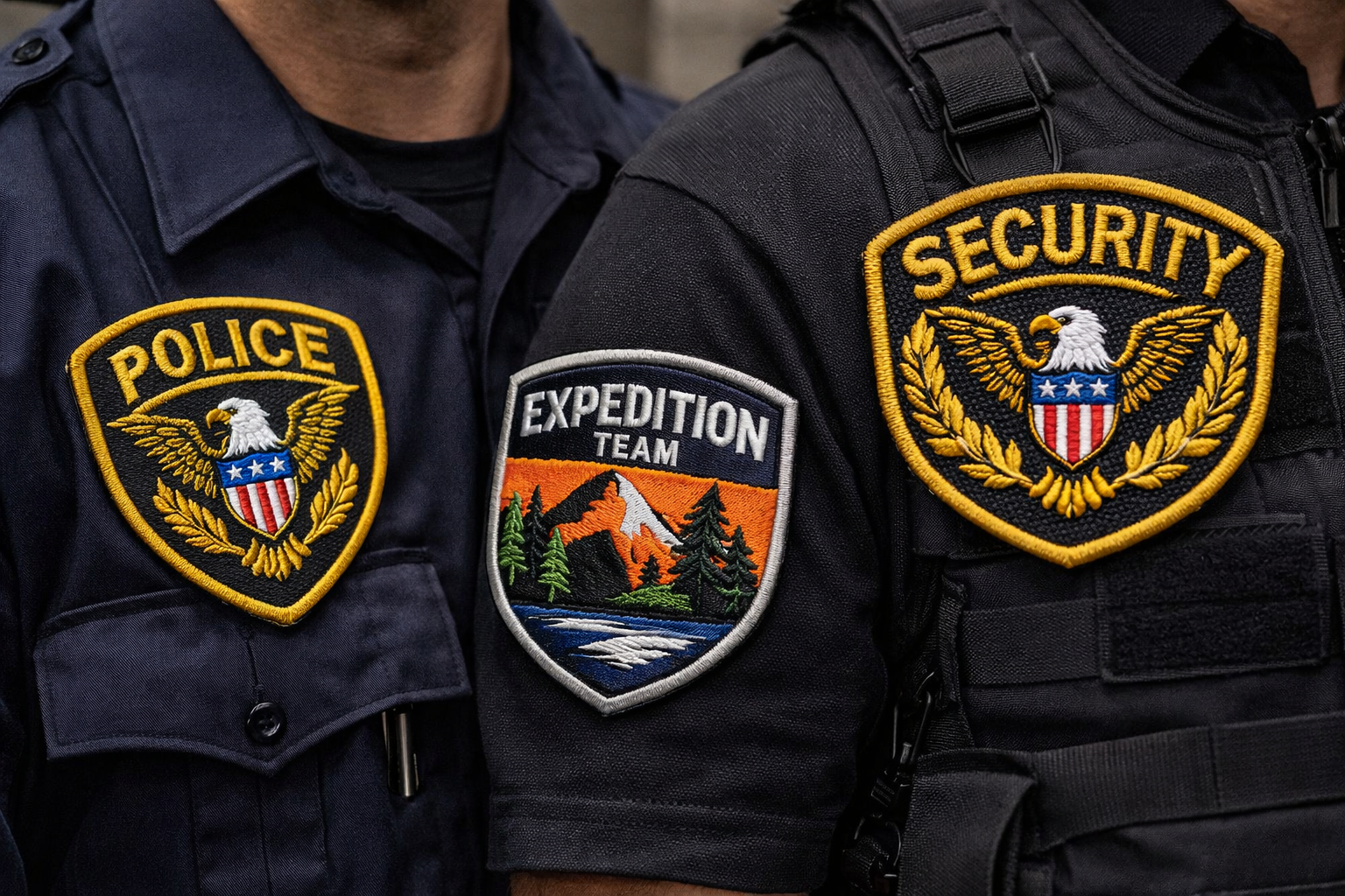 parches bordados para uniformes e imagen institucional