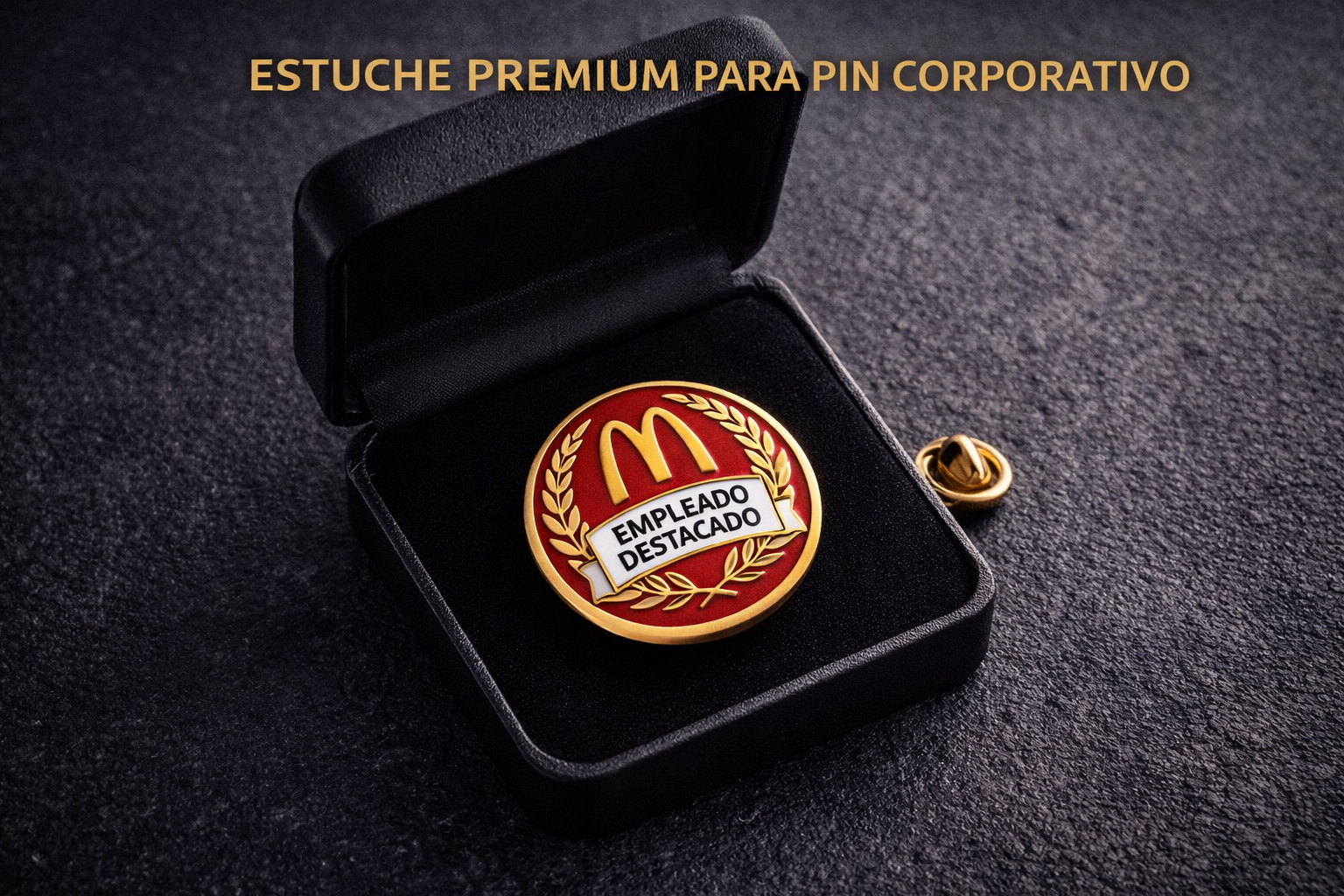 pines corporativos precio con estuche premium de presentación