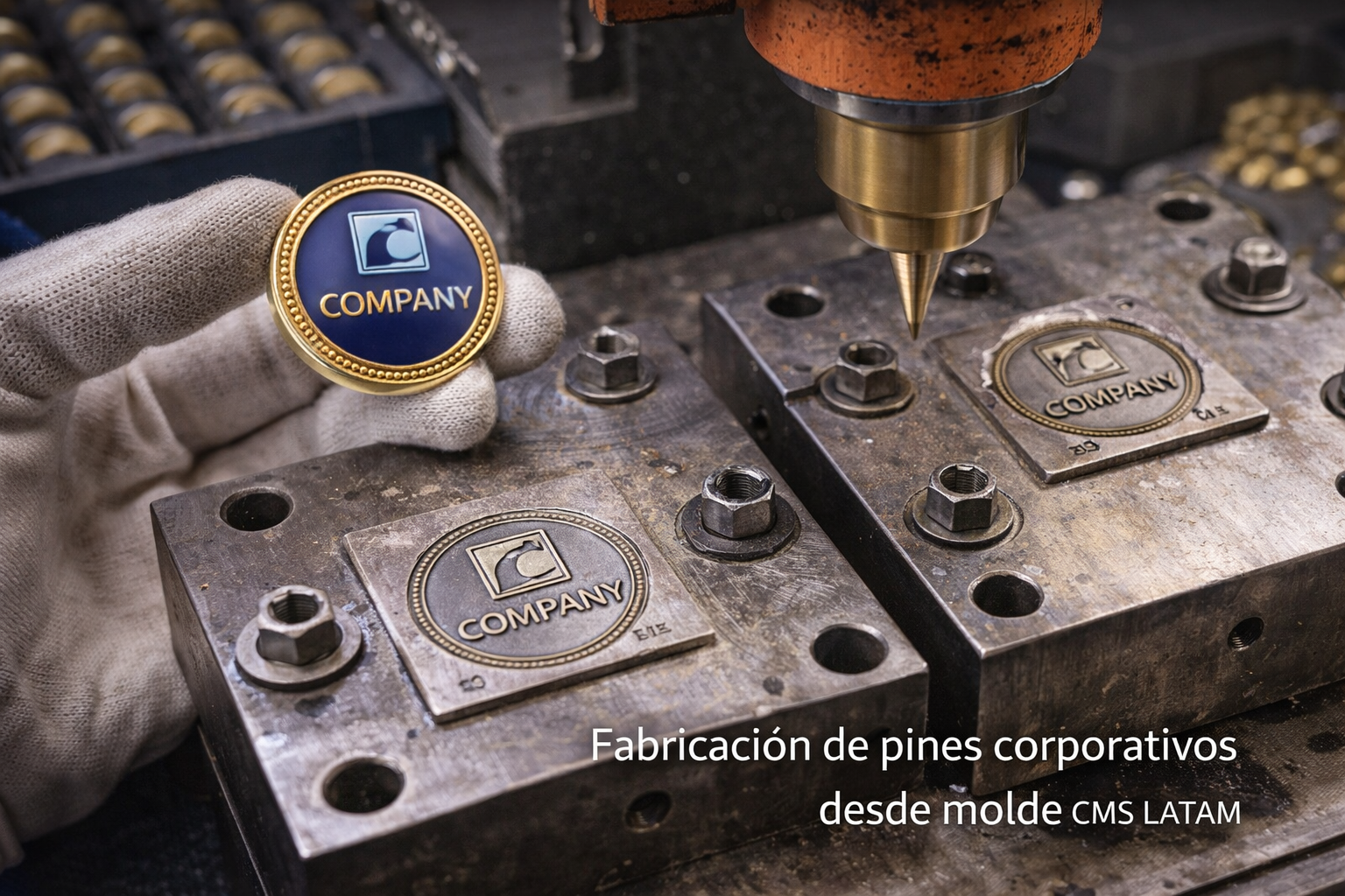 fabricación de pines corporativos desde molde por fabricante de pines corporativos CMS Latam