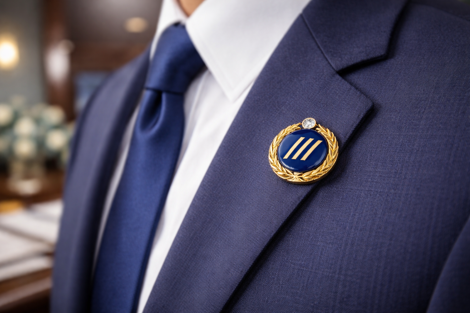 Pin corporativo institucional de liderazgo para programa de reconocimiento corporativo con pines