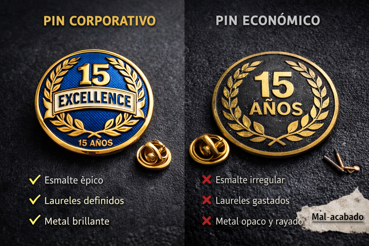 pines corporativos precio detalle premium versus económico