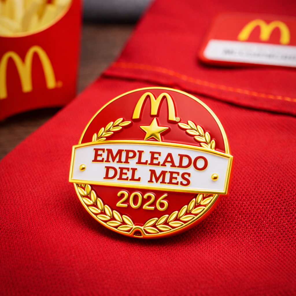 Pin corporativo de reconocimiento empleado del mes personalizado