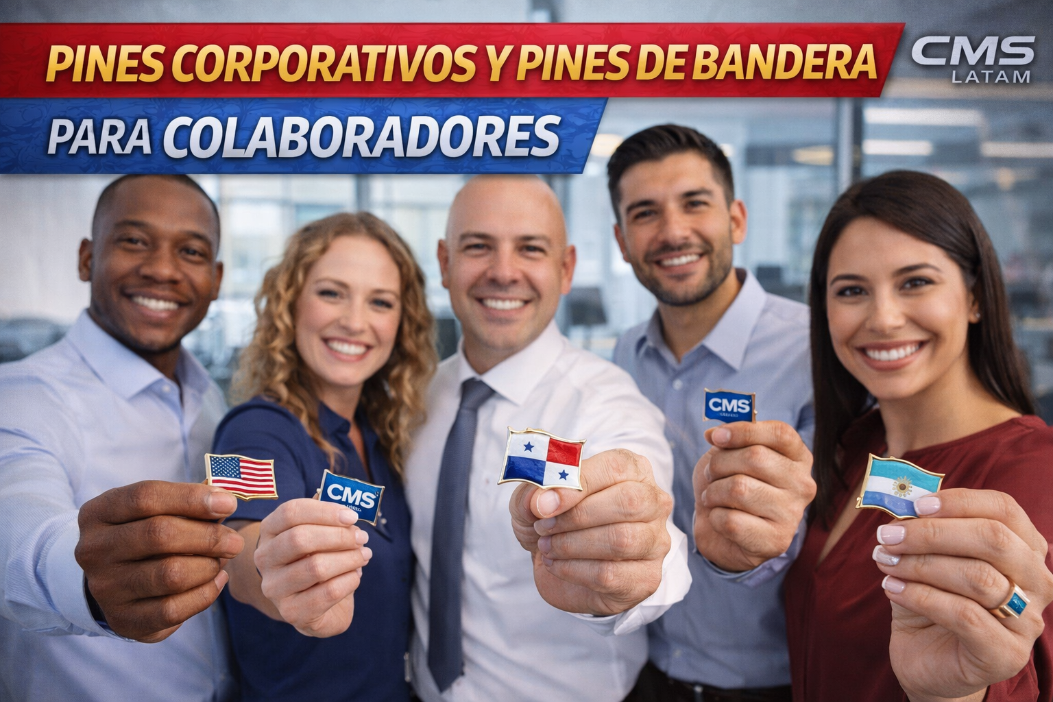 pines corporativos y pines de bandera para colaboradores