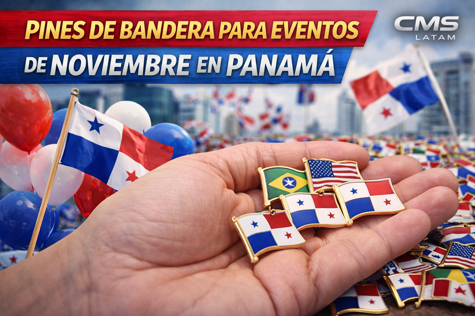pines de bandera para eventos de noviembre en Panamá