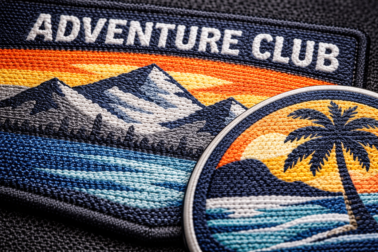 detalle fino en parches tejidos personalizados