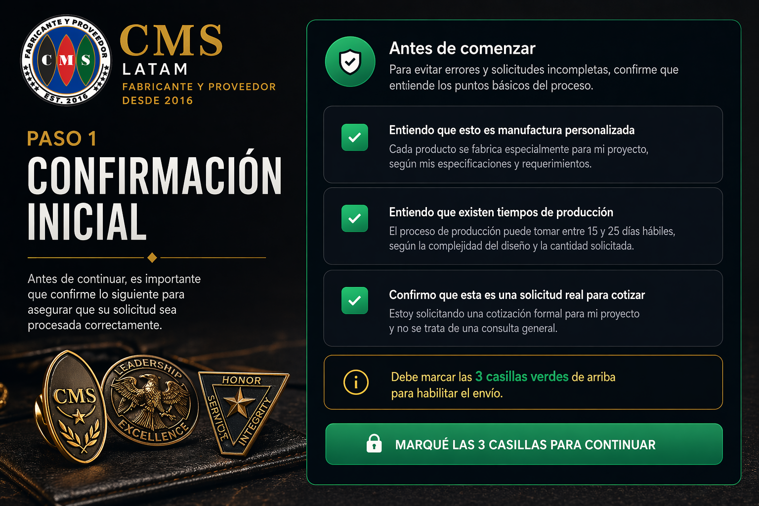 Cómo llenar el Formulario de Cotización de CMS Latam correctamente