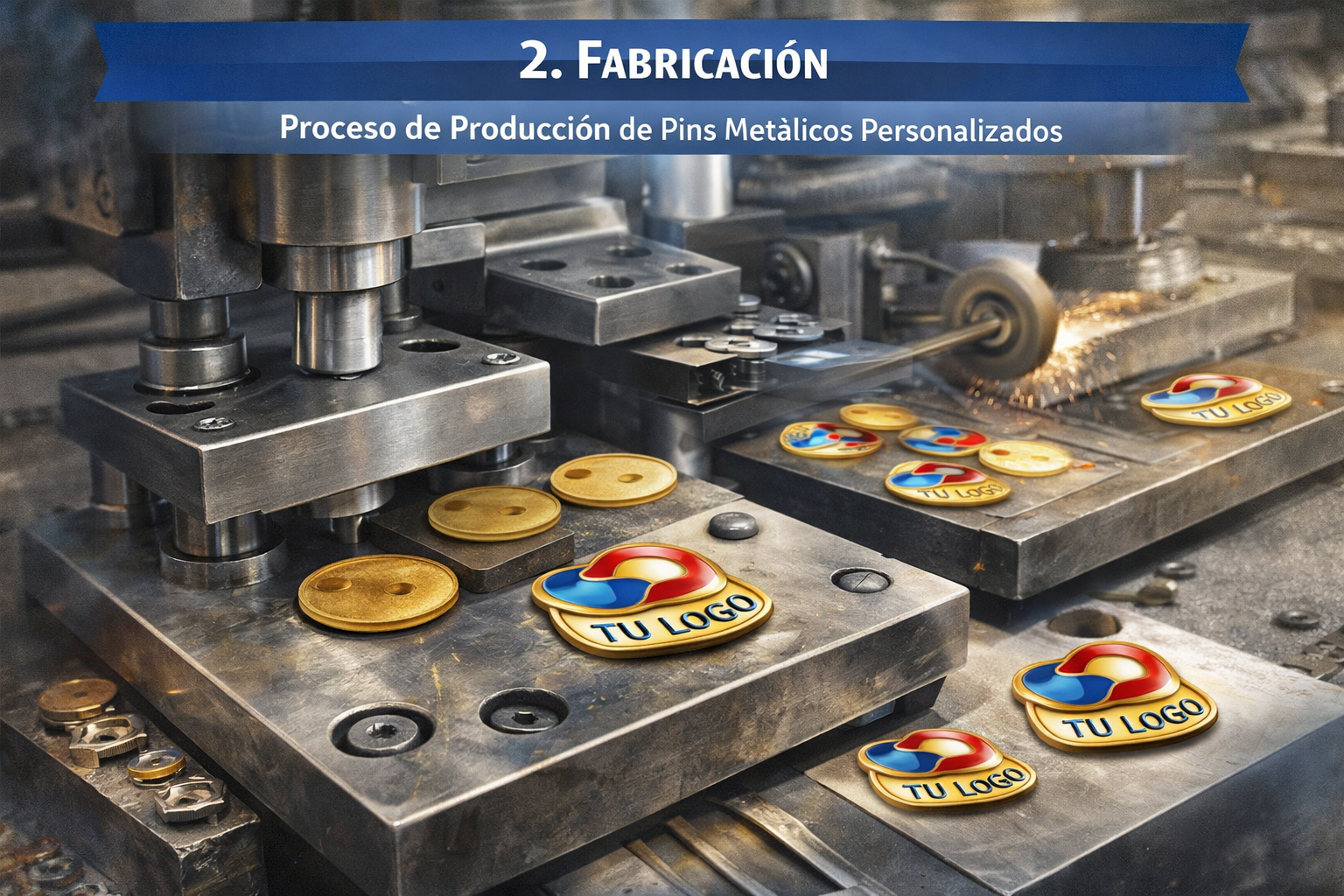 fabricación industrial tiempos de producción pines personalizados Panamá