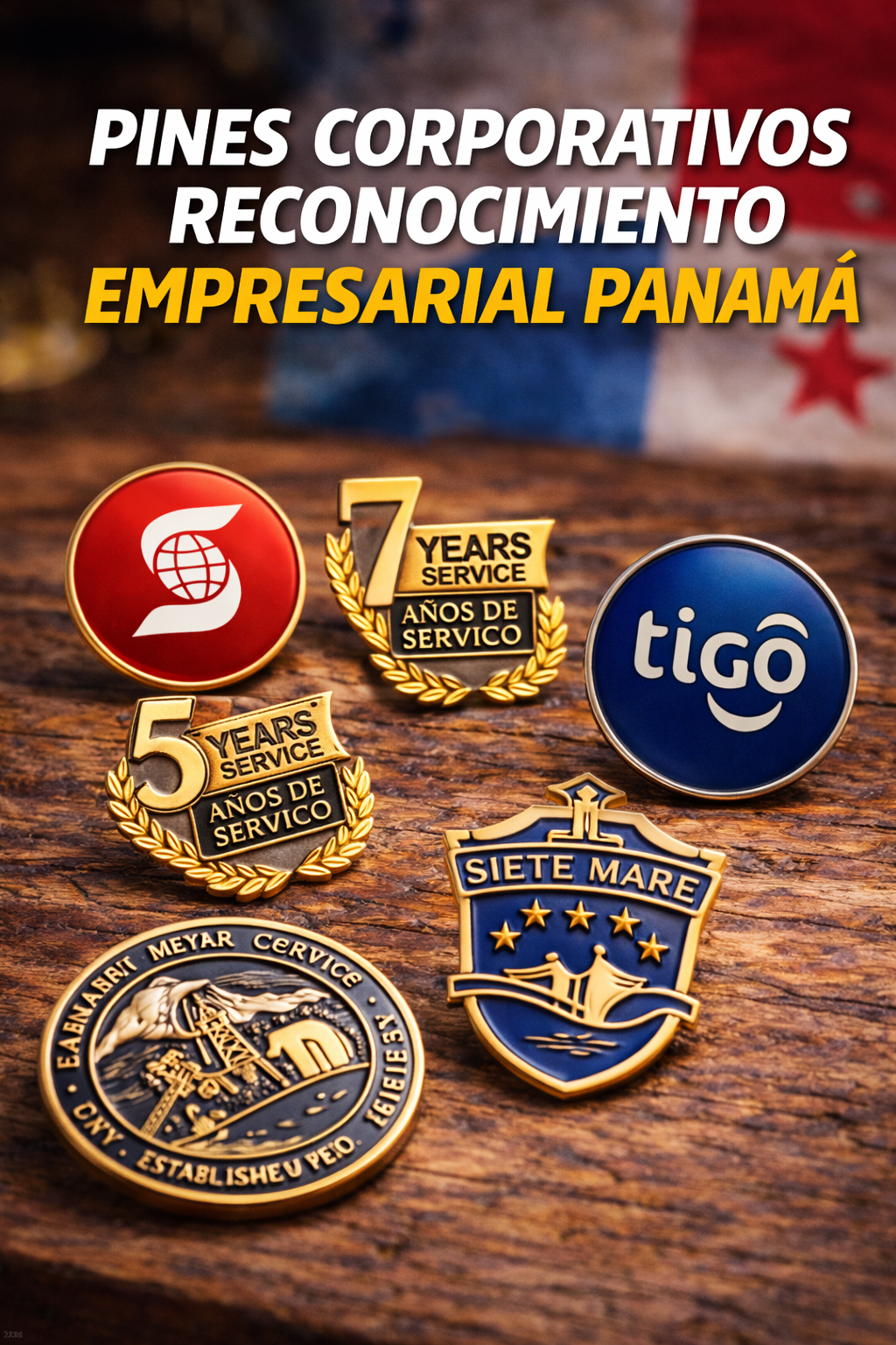 Pines corporativos para reconocimiento empresarial en Panamá