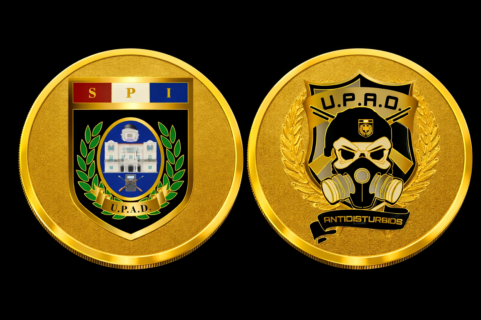 Moneda metálica personalizada con acabado institucional